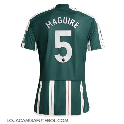 Camisa de Futebol Manchester United Harry Maguire #5 Equipamento Secundário 2023-24 Manga Curta